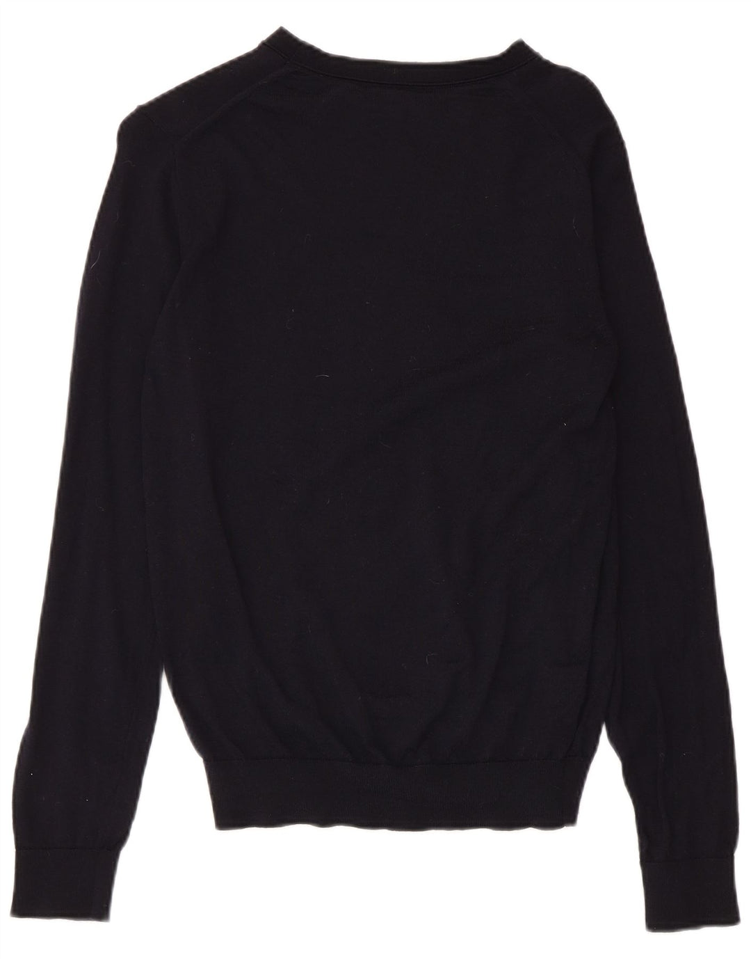 Suéter feminino REISS com gola canoa Reino Unido 12 lã azul marinho médio