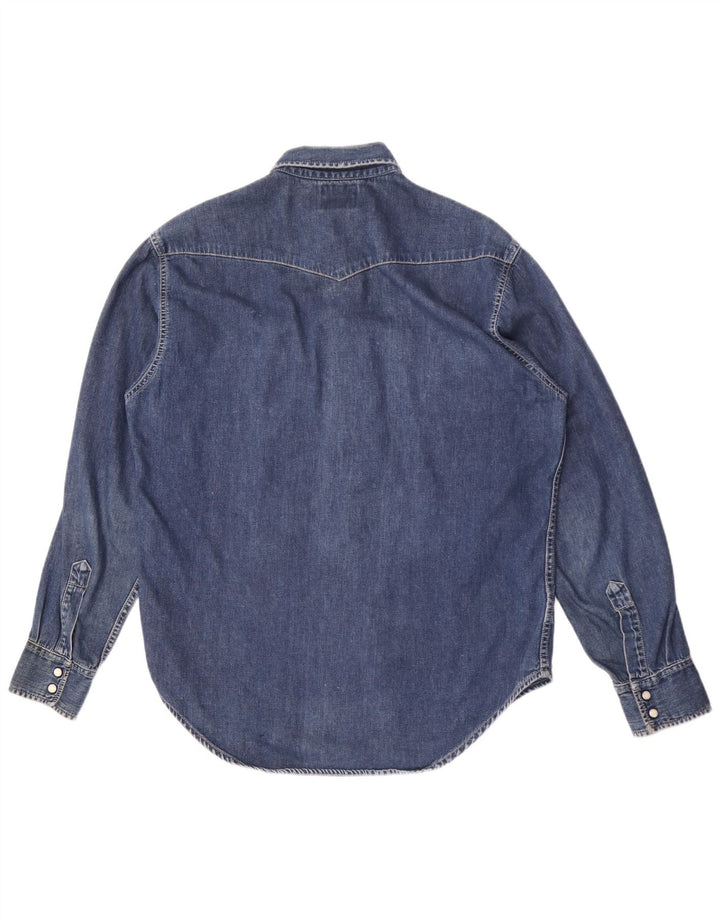 Camisa jeans masculina Levi's de algodão azul médio