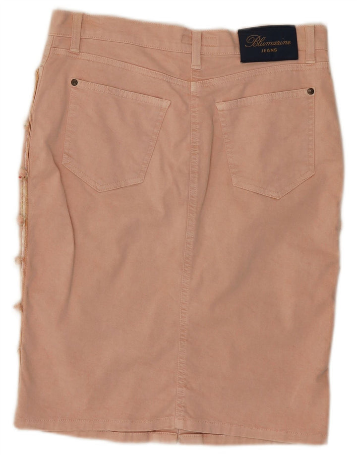 Saia jeans feminina Blumarine IT 42 médio W30 algodão rosa