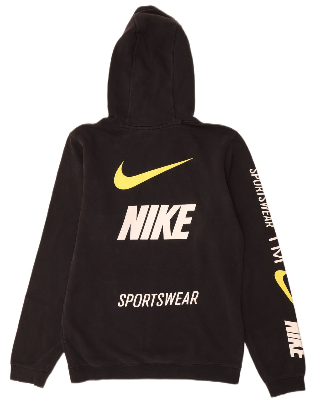 Jumper com capuz gráfico masculino Nike pequeno algodão preto