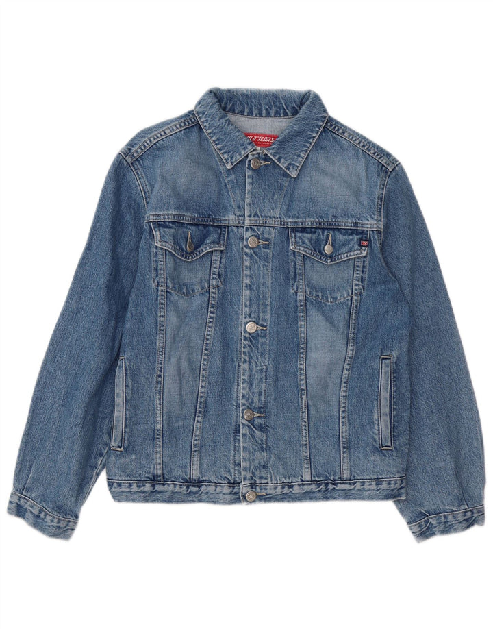Jaqueta jeans feminina Wild Jeans UK 18 XL algodão azul