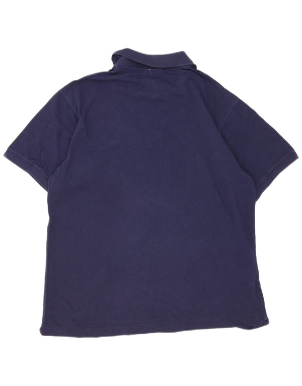 Camisa polo masculina Lacoste Classic Fit tamanho 6 XL azul marinho algodão