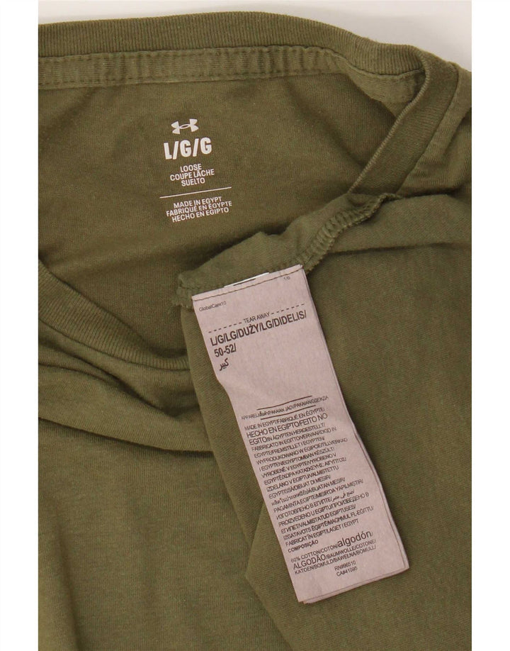 Camiseta masculina Under Armour grande algodão cáqui