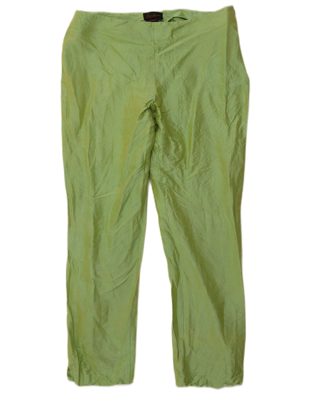 LUISA SPAGNOLI Womens Straight Cropped Trousers IT 46 Large W32 L26 Green Vintage Luisa Spagnoli and Second-Hand Luisa Spagnoli from Messina Hembry 
