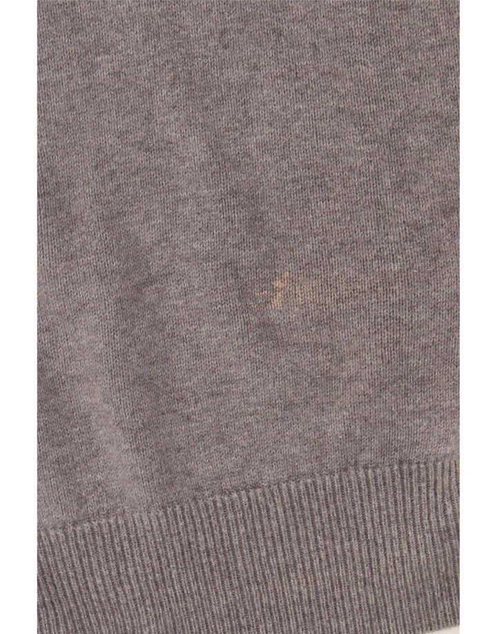 Suéter masculino Barbour com zíper e gola XL algodão cinza