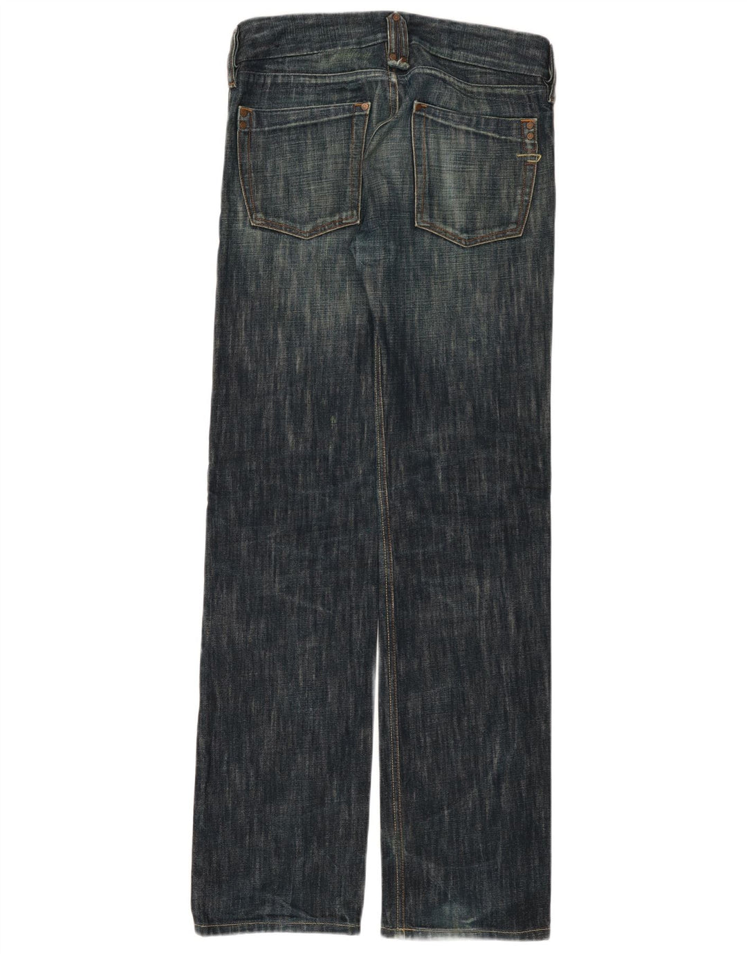 DIESEL Jeans reto feminino W30 L34 azul marinho algodão