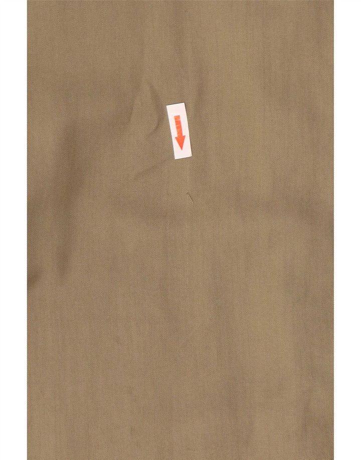 Sobretudo aberto feminino Zara UK 14 Lyocell cáqui médio