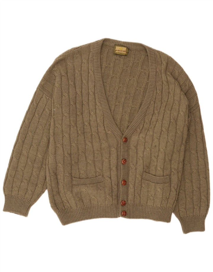 Suéter cardigã masculino Il Granchio 2XL cáqui