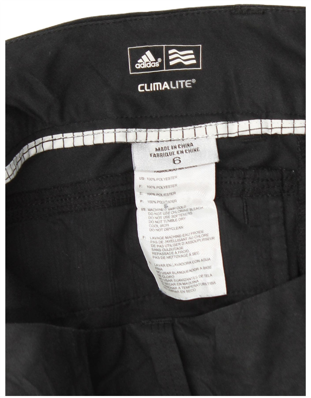 ADIDAS Womens Climalite Chino Shorts UK 6 XS W30 Preto Poliéster