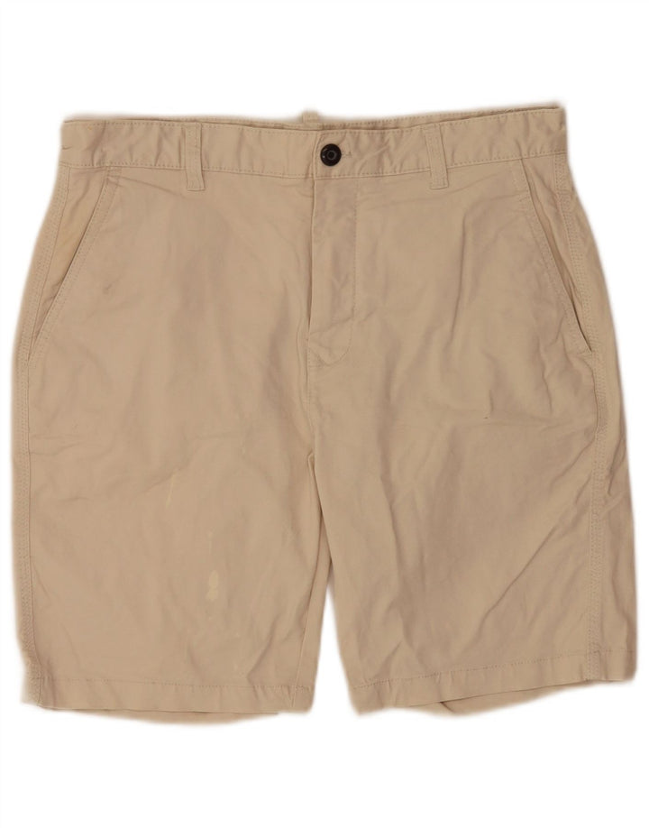 Zara Mens Chino Shorts EU 40 Médio W31 Algodão Bege