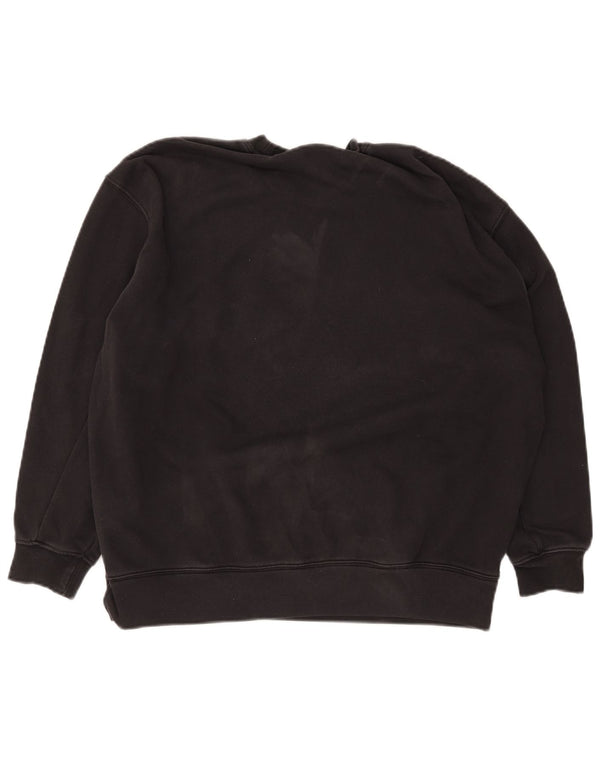 Adidas feminino gráfico oversized moletom jumper reino unido 12 médio preto algodão