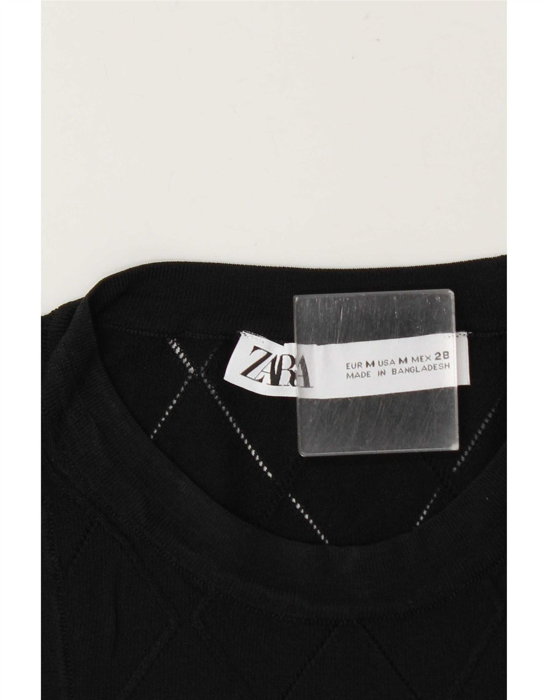 Zara Womens Vest Top UK 12 Médio Preto
