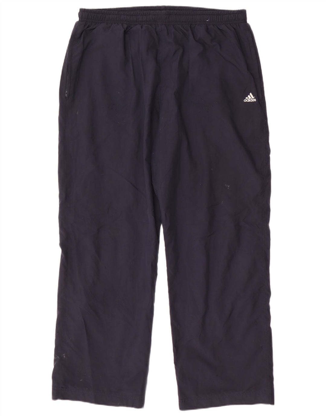 Calça de treino masculina Adidas grande poliéster azul marinho