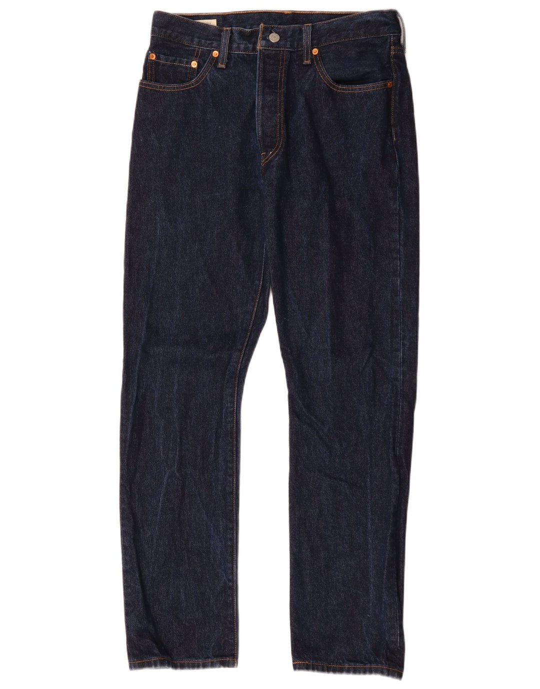 Calça jeans masculina Levi's 501 Straight W29 L30 azul marinho algodão