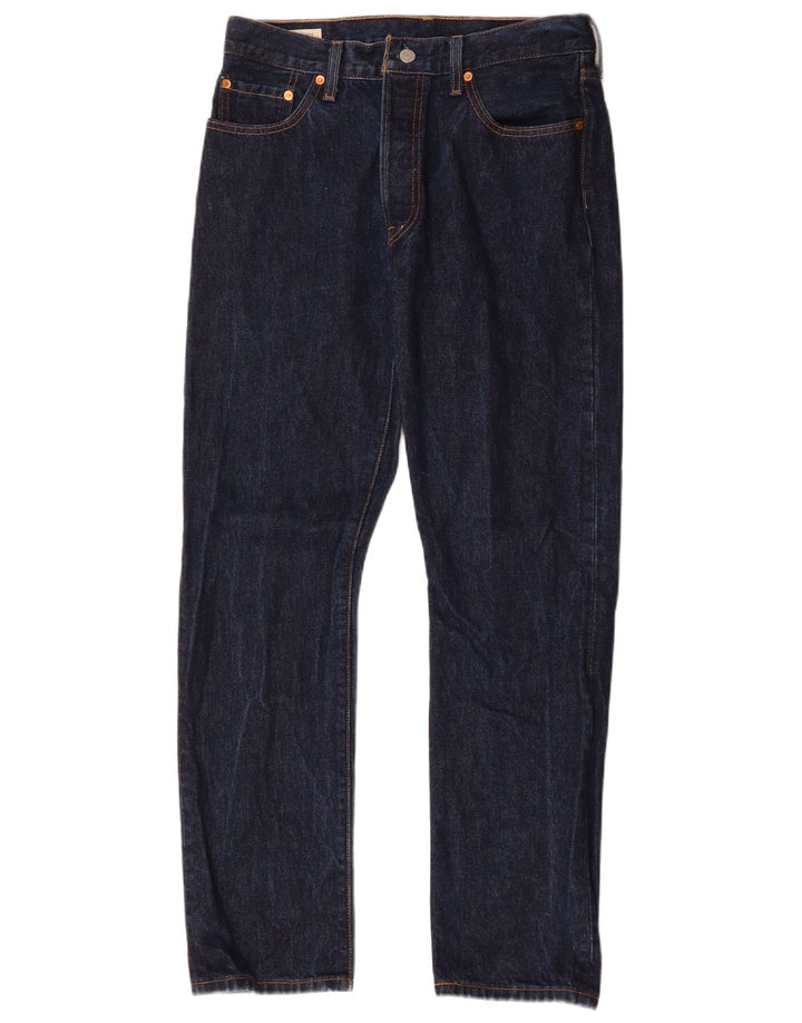Calça jeans masculina Levi's 501 Straight W29 L30 azul marinho algodão