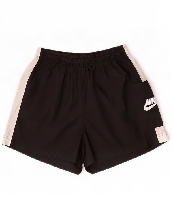 Shorts esportivos femininos Nike UK 14 médio preto colorblock poliéster