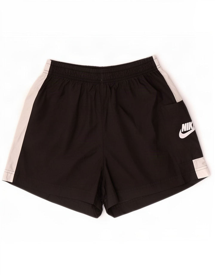 Shorts esportivos femininos Nike UK 14 médio preto colorblock poliéster