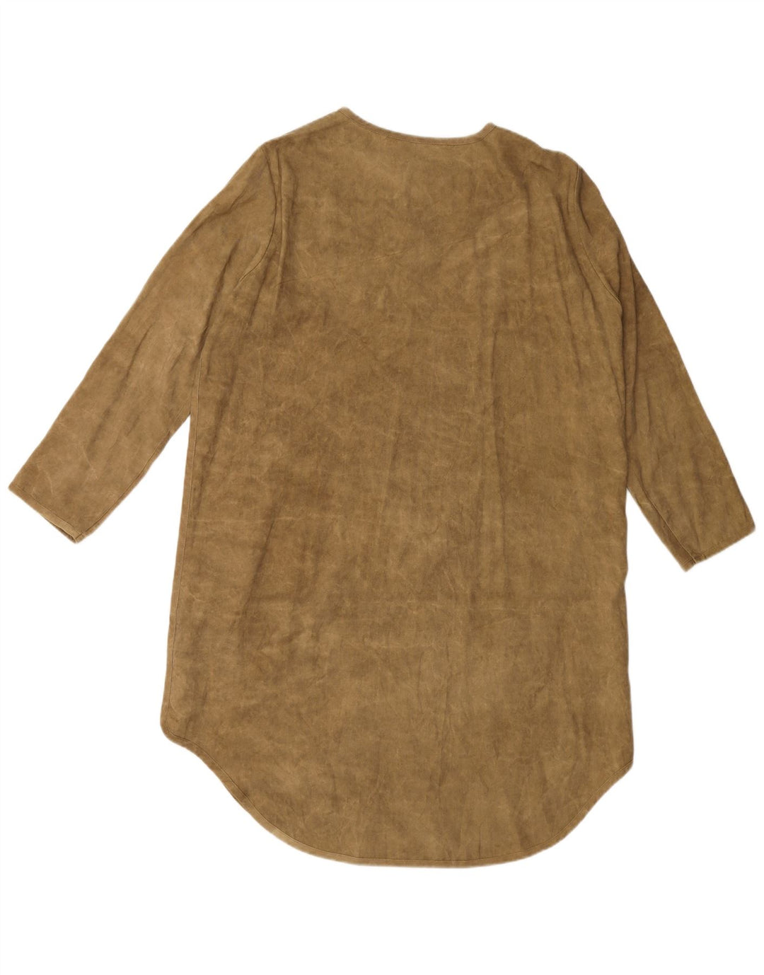 Vestido camisa feminino ZARA Reino Unido 14 Lyocell verde médio