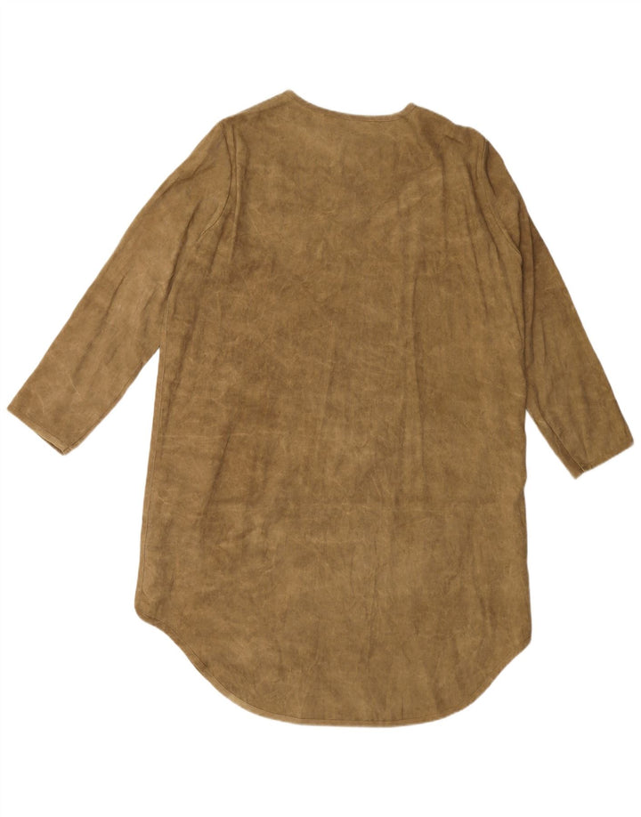 Vestido camisa feminino ZARA Reino Unido 14 Lyocell verde médio