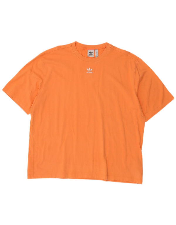 Adidas Camiseta Feminina Oversized Top UK 16/18 Grande Laranja Algodão