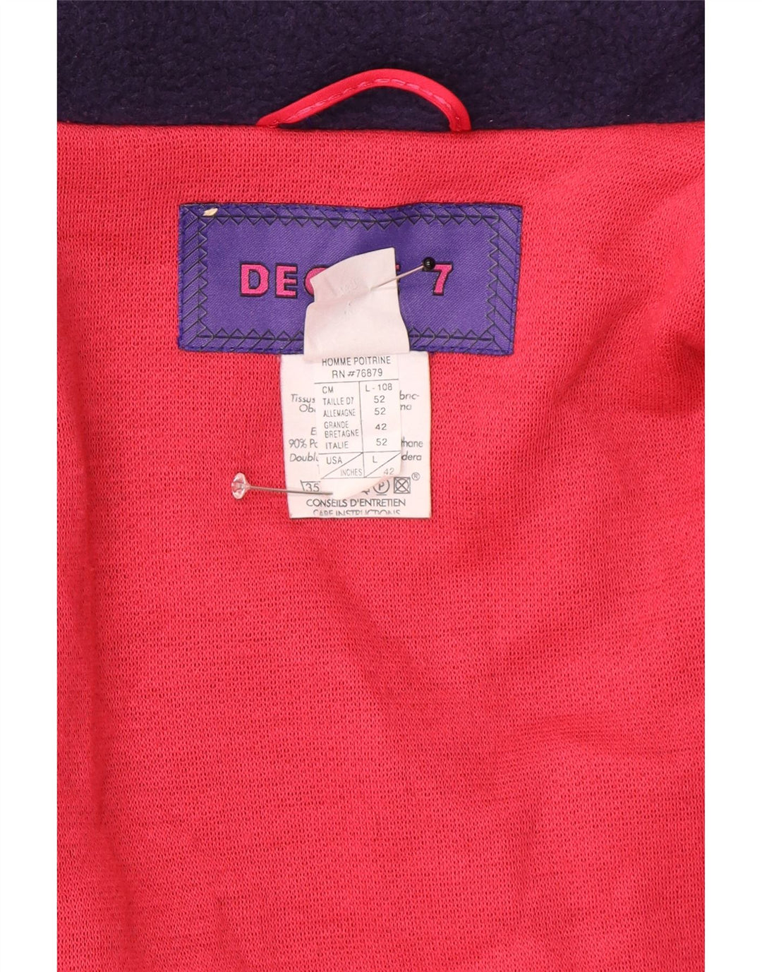 Jaqueta de esqui masculina Degre 7 com capuz IT 52 XL azul marinho Colourblock poliéster
