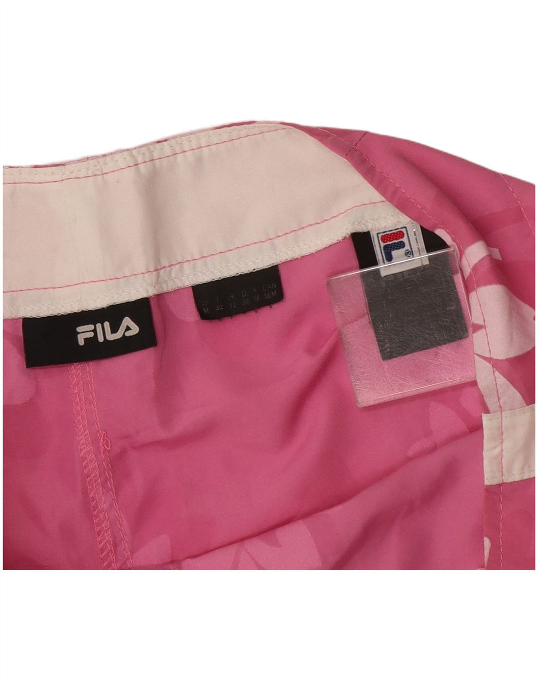 Shorts de natação feminino Fila UK 12 médio rosa floral poliamida