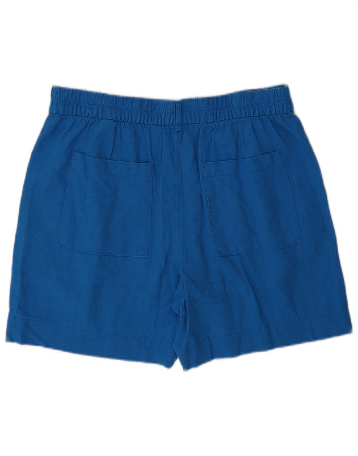 Shorts chino feminino MARKS & SPENCER UK 12 médio W32 linho azul