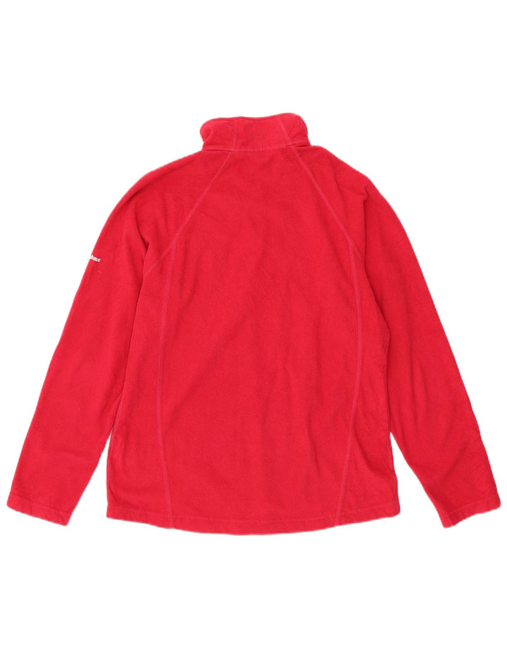Suéter feminino de lã com zíper e gola BERGHAUS Reino Unido 12 poliéster rosa médio