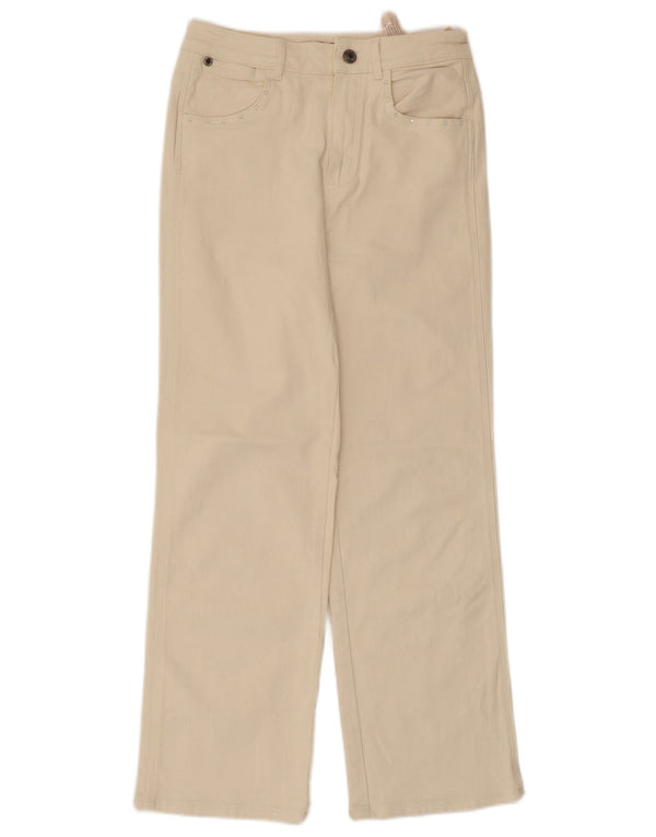 Calça feminina reta casual Massimo Dutti EU 34 2XS W24 L26 bege