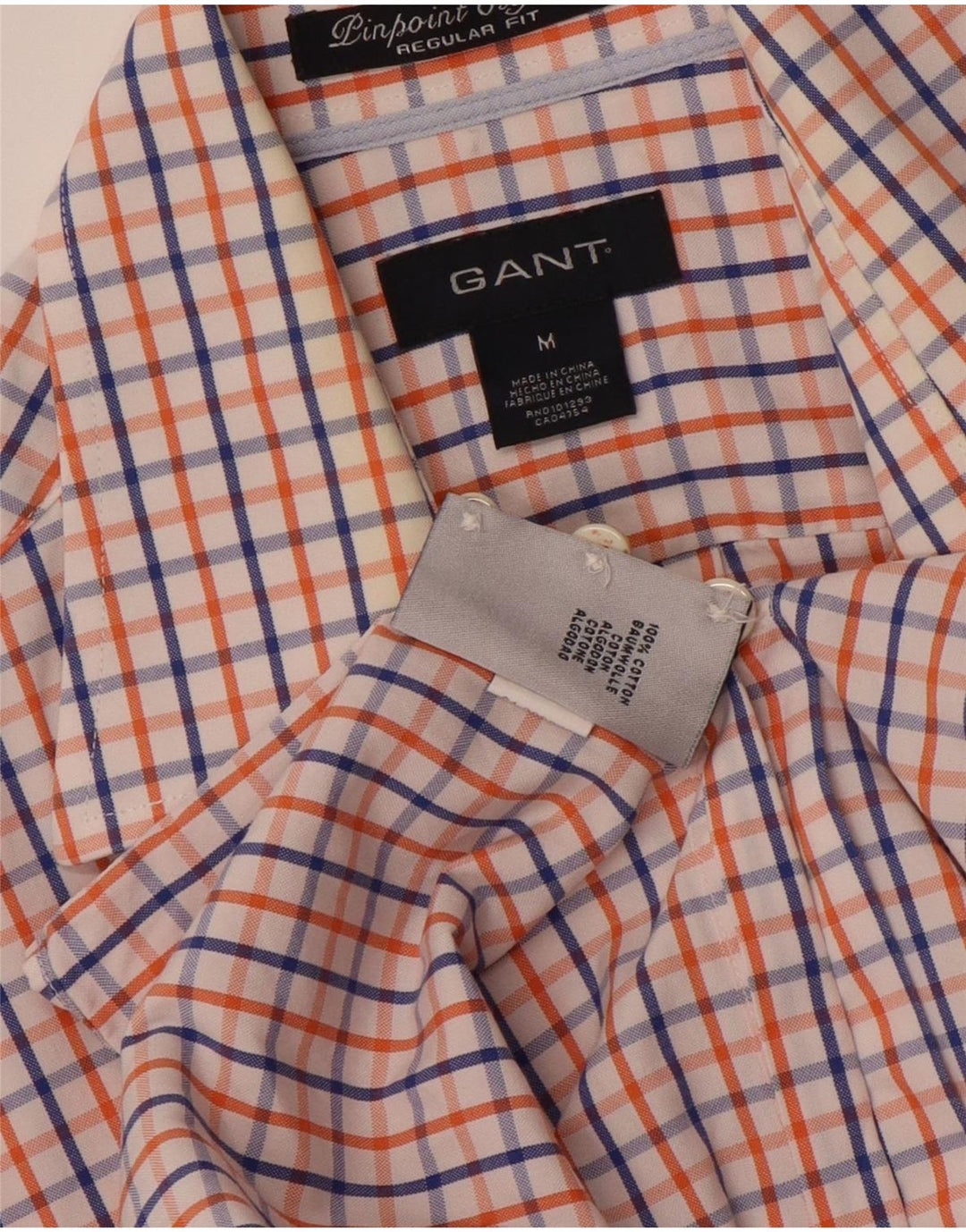 Camisa masculina GANT Regular Fit média de algodão xadrez multicolorido