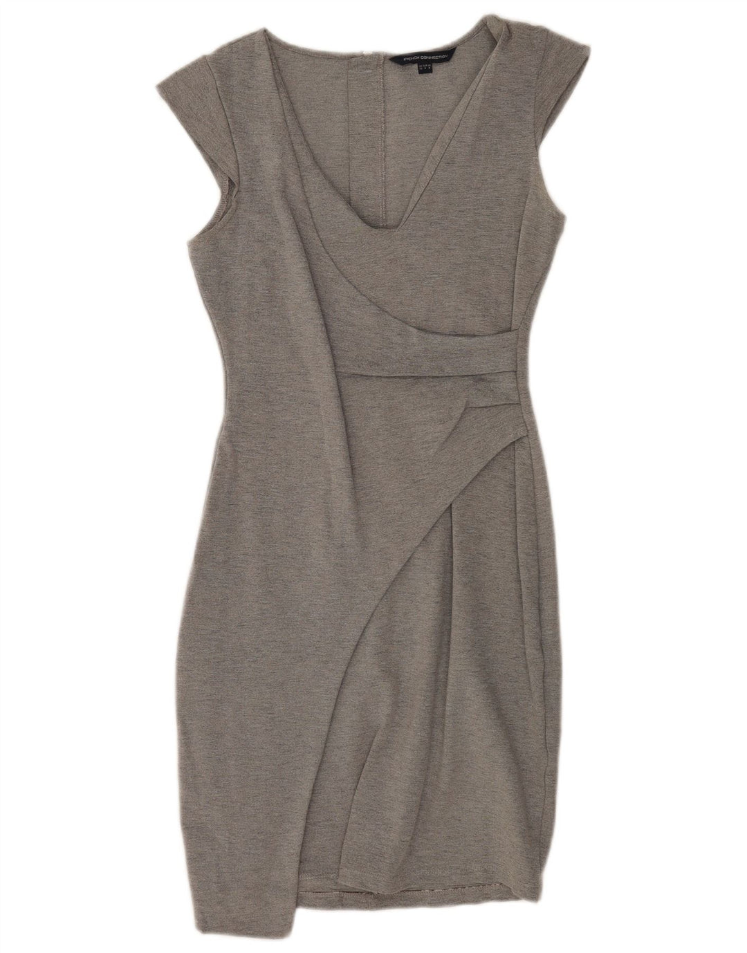 Vestido bodycon feminino French Connection UK 10 viscose cinza pequeno