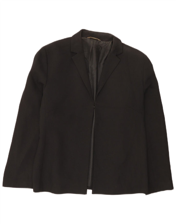 Jaqueta Blazer Feminina Marks & Spencer Reino Unido 16 Grande Poliéster Preto