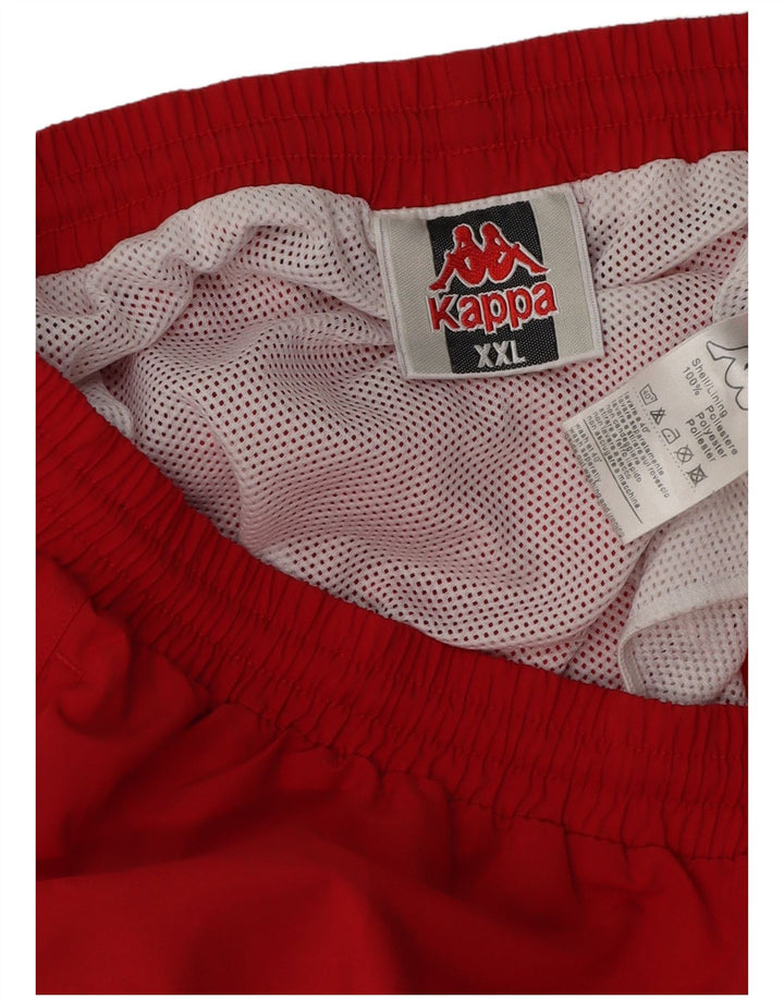 Shorts esportivos masculinos Kappa 2XL poliéster vermelho