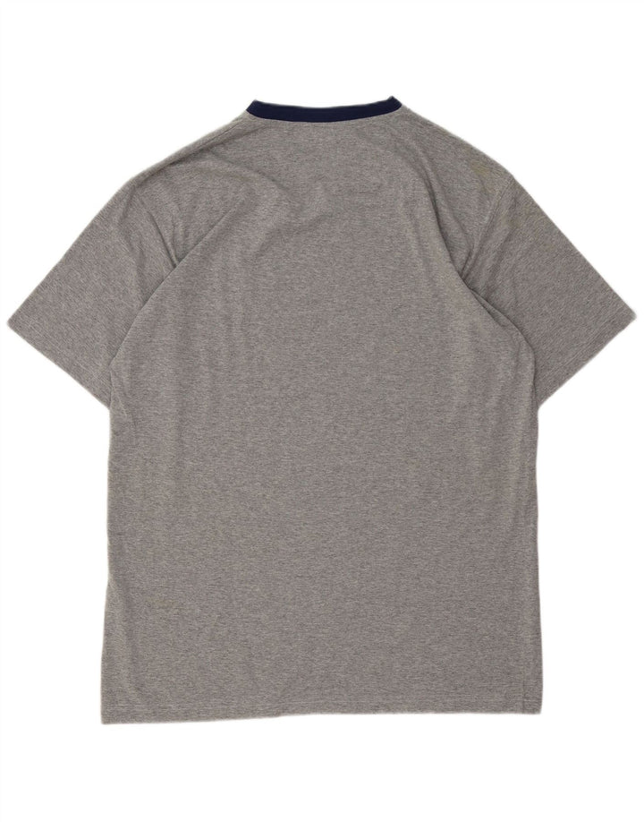Camiseta masculina Fila Top 2XL algodão manchado cinza