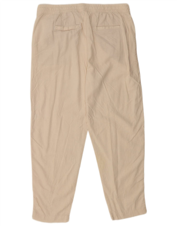 Calça de treino feminina Marks & Spencer Reino Unido 16 grande linho branco
