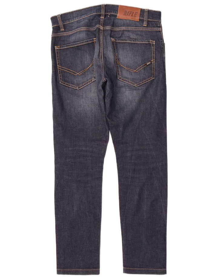 Rifle Masculino Slim Jeans W32 L31 Azul Marinho Algodão