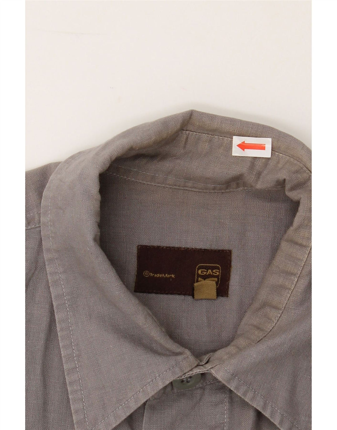 GAS Mens Shirt Large Grey Linen Vintage Gas and Second-Hand Gas from Messina Hembry 