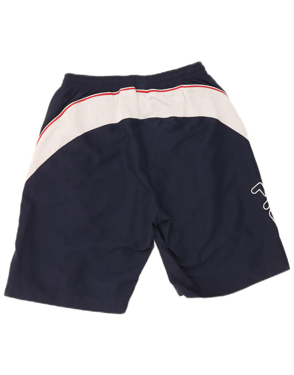 Fila Mens Graphic Sport Shorts Médio Azul Marinho Colourblock Poliéster