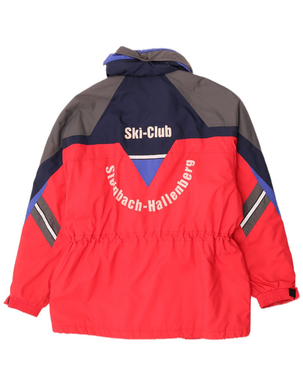 Jaqueta de esqui masculina Diadora UK 42 XL vermelho colorblock poliéster