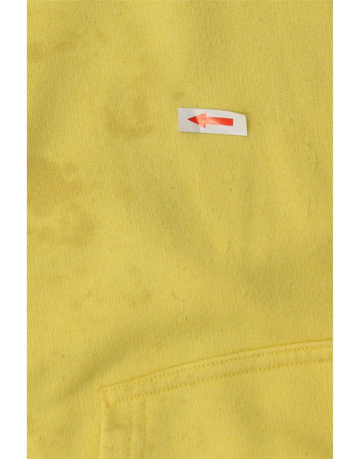 Jumper com capuz gráfico masculino Champion médio algodão amarelo