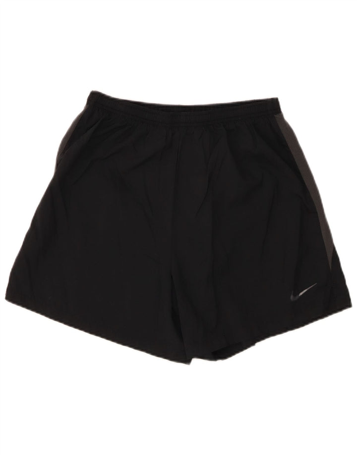 Shorts esportivos masculinos Nike Dri Fit médio preto colorblock