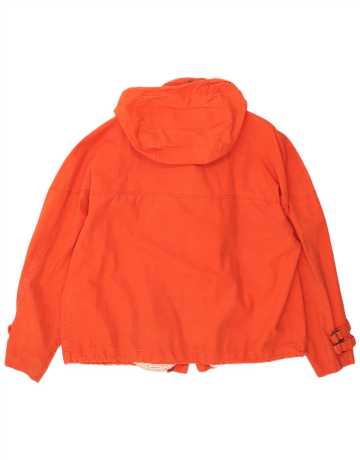 Jaqueta utilitária masculina Pollini com capuz UK 42 XL laranja