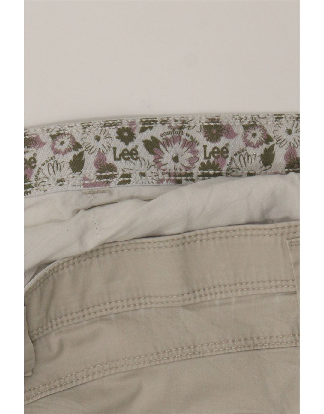 LEE Womens Cargo Capri Trousers US 14 XL W36 L19 Beige Classic Vintage Lee and Second-Hand Lee from Messina Hembry 