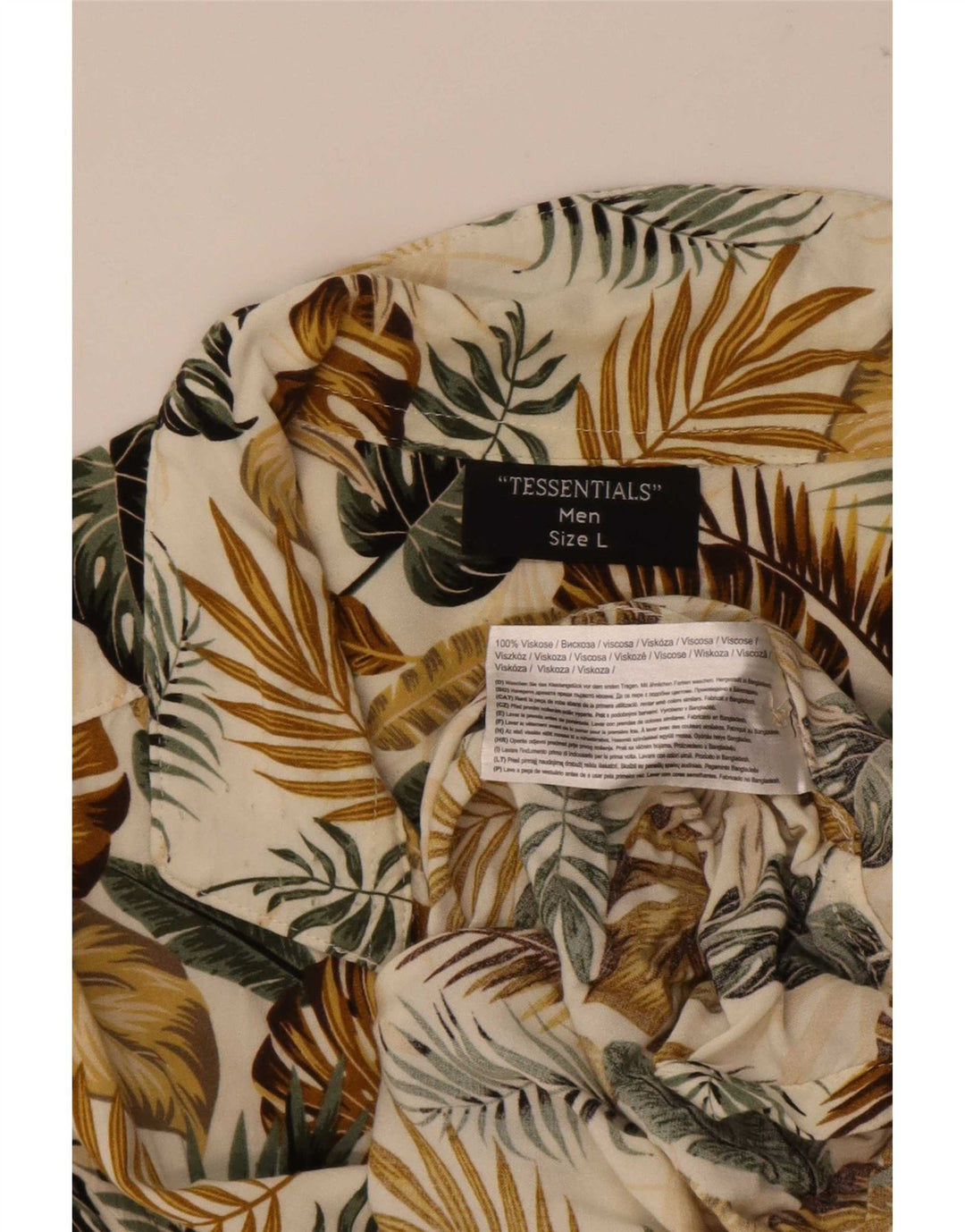 Camisa masculina havaiana de manga curta Tessentials grande floral multicolorida