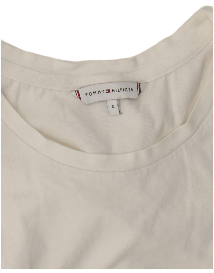 Camiseta Tommy Hilfiger Mulher Top UK 8 Pequena Branca