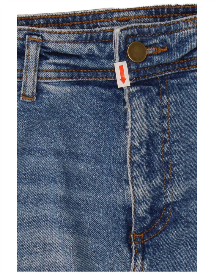 ZARA Jeans de perna larga para meninas 9-10 anos W24 L22 Azul
