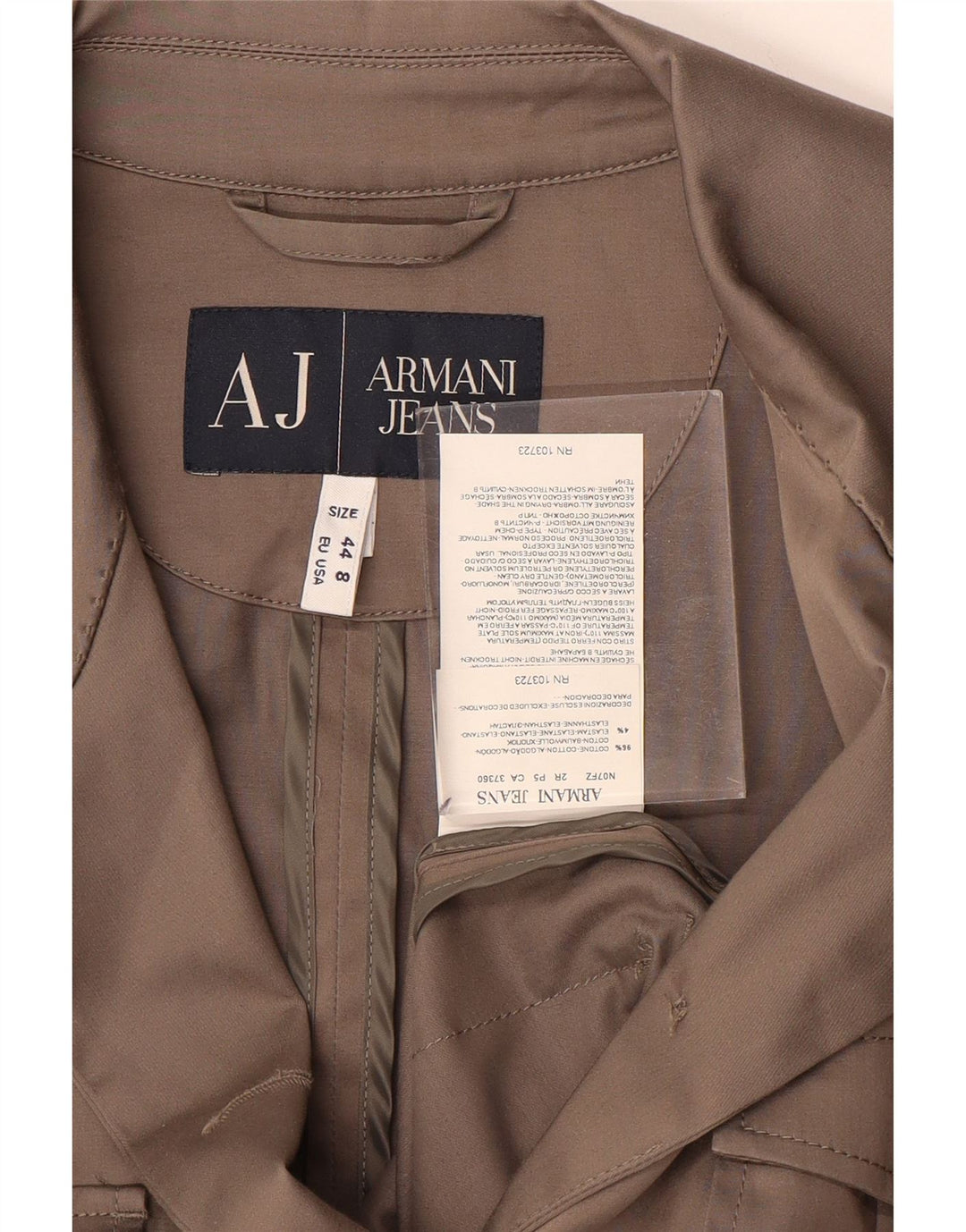 Jaqueta Blazer Armani Jeans Feminina 3 Botões EU 44 XL Marrom Algodão