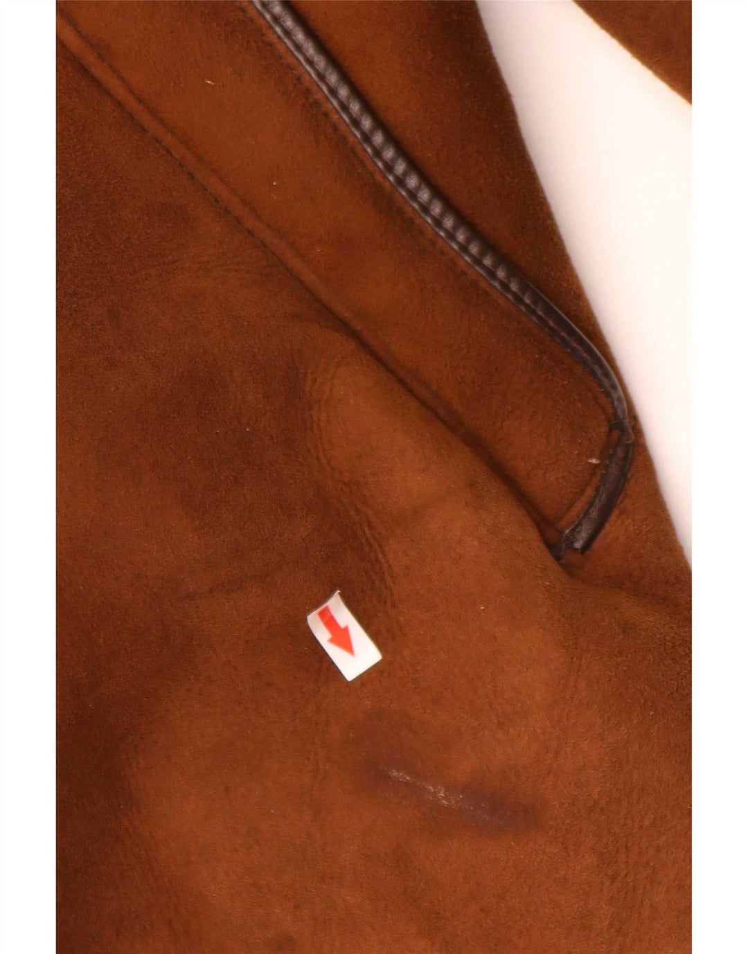 Casaco feminino grande de shearling Morlands Reino Unido 16 grande pele de carneiro marrom