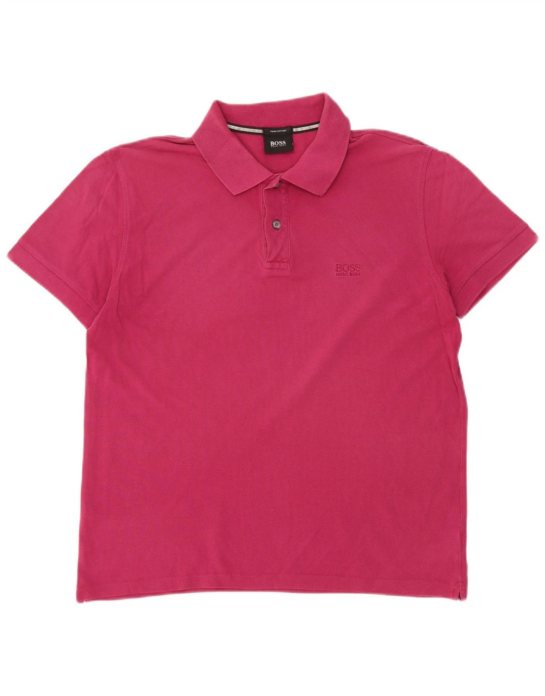 Camisa polo masculina HUGO BOSS médio algodão rosa