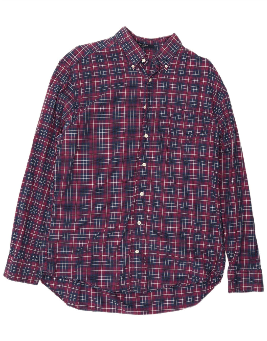 Camisa masculina GANT Regular Fit XL azul marinho xadrez algodão